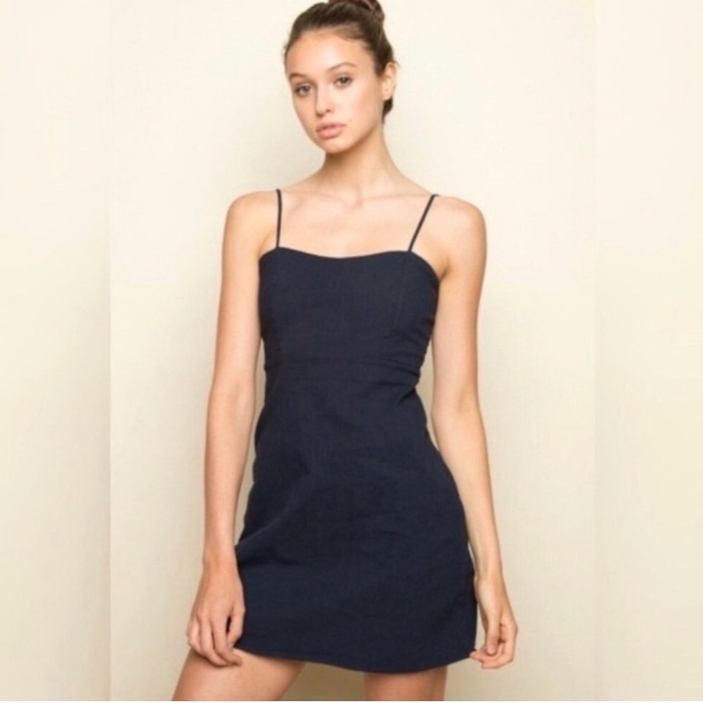 Brandy Melville Karla Dress Navy Blue
